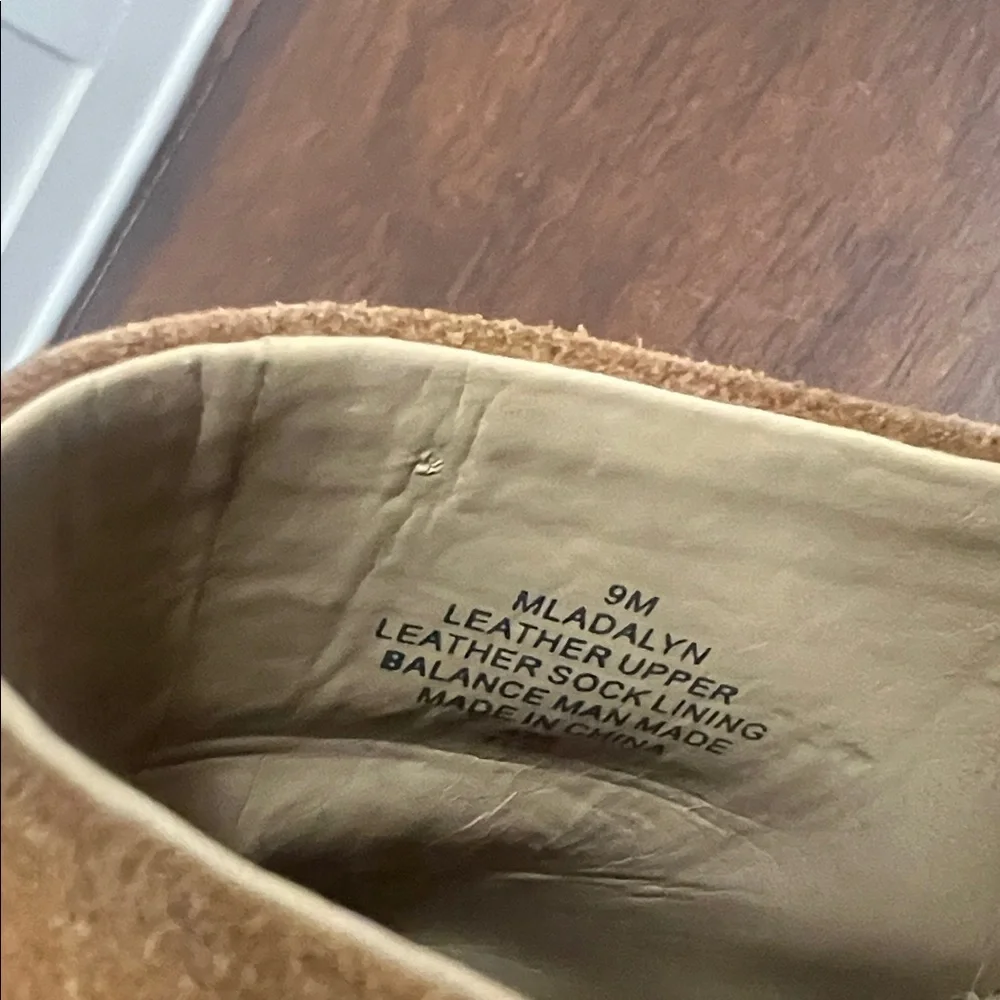 Marc Fisher Tan Suede Espadrille Wedge Sandals
